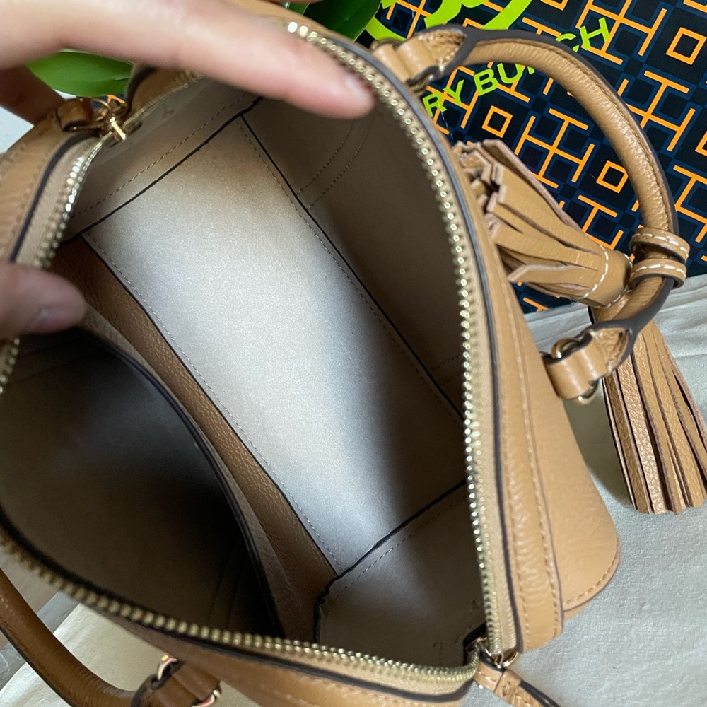 New✨  tory burch thea mini satchel  (brown) crossbody shoulder bag 146449 - Picture 7 of 14
